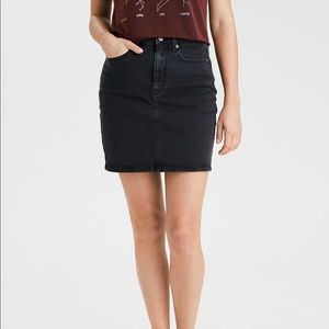 Denim mom skirt - black